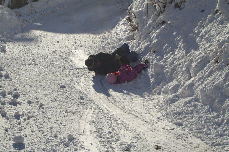 Schnee rutschen